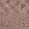 Ręcznik do rąk 30x50 cm bawełniany kolor pudrowy o ryżowej strukturze z welwetową bordiurą 500 g/m2 LOREN Eurofirany