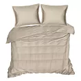 Pościel 220x200 cm z satyny bawełnianej kolor beżowy zdobiona elegancką koronką RETRO 5 Eurofirany