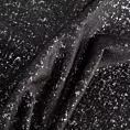 Obrus szyty czarno srebrny z miękkiej tkaniny szenilowej przetykanej błyszczącą nicią Italissima Eva Minge