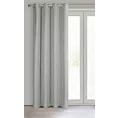 Zasłona szara z lnianym splotem w stylu eko 140x250 cm przelotka ROMA Eurofirany