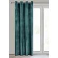 Zasłona ciemnoturkusowa z tkaniny welwetowej 140x250 cm przelotka ROSA Design 91 Eurofirany