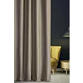 Tkanina zasłonowa z widocznym, strukturalnym wzorem i mocnym połyskiem