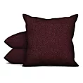 Poszewka szyta ciemnobordowa z miękkiej tkaniny z efektem melanżu