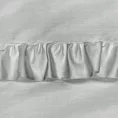 Pościel 220x200 cm bawełniana z makosatyny kolor jasnoszary z falbanami w romantycznym stylu Reina Line Eurofirany