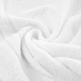 Ręcznik kąpielowy 70x140 cm bawełniany kolor biały zdobiony paseczkami 500 g/m2 EMINA Eurofirany