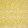 Ręcznik kąpielowy 100x150 cm bawełniany kolor żółty z ozdobną bordiurą 500 g/m2 MILO Eurofirany