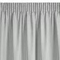 Zasłona srebrna z matowej gładkiej tkaniny 140x270 cm taśma RITA Eurofirany