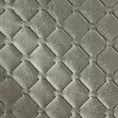 Narzuta welwetowa srebrna 220x240 cm pikowana w geometryczny wzór metodą hot press DIMON Eurofirany