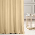 Zasłona szyta na taśmie fala kremowa z miękkiej tkaniny o welurowej strukturze