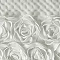 Narzuta welwetowa kremowa 220x240 cm zdobiona pasem róż 3D ROSES Eva Minge Eurofirany