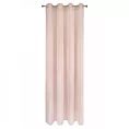 Rebecca różowa firana z etaminy o strukturze deszczyku na przelotkach 140x250 cm Eurofirany