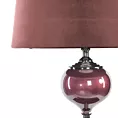 Lampa stojąca do pokoju bordowa BETH na podstawie łączącej perłowe szkło i metal z welwetowym abażurem Eurofirany