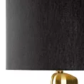 Lampa stołowa do salonu czarno, złota GINA z metalową podstawą i matowym abażurem Eurofirany