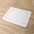 Komplet podkładek 4szt białych 30x40 cm MADELE ze złotą lamówką