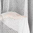 Firana szyta na taśmie fala biała z żakardowej tkaniny w geometryczny wzór
