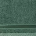Ręcznik kąpielowy 50x90 cm bawełniany kolor ciemnozielony z bordiurą w paski 500 g/m2 ABBIE Eurofirany