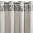 Zasłona srebrna z welwetu zdobiona cekinami 140x250 cm przelotka JASPER Eurofirany