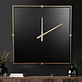 Czarny złoty nowoczesny ZEGAR nr 22 C ścienny dekoracyjny kwadratowy 80x5 cm Eurofirany
