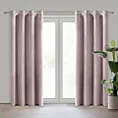 Zasłona pudrowy róż z tkaniny welwetowej 140x250 cm przelotka ROSA Design 91 Eurofirany