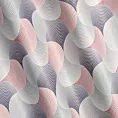 Zasłona szaro, różowa dimout z geometrycznym wzorem 140x250 cm przelotka ASETA Eurofirany