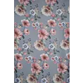 Zasłona szaro, różowa w kwiaty, zaciemniająca 140x250 cm przelotka GAJA Eurofirany
