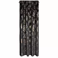 Zasłona czarno, szampańska w złote liście palmy z welwetu 140x300 cm taśma GLORIA Eurofirany