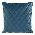 Poduszka 50 x 50 cm granatowa pikowana we wzór karo z ozdobną wypustką na brzegach VELVET 28 Eurofirany