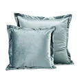 Poszewka na poduszkę 45x45 cm welwetowa z ozdobnymi brzegami morska RIA DIVA LINE Eurofirany