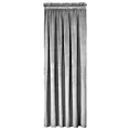 Zasłona szara z matowego welwetu 140x270 cm taśma MELANIE Eurofirany