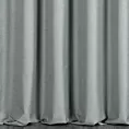 Zasłona szyta na taśmie fala szara z tkaniny blackout zaciemniającej w 100% o naturalnej strukturze