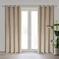 Zasłona beżowa z kryształkami i welwetowej tkaniny 140x250 cm przelotka ARIADNA Eurofirany