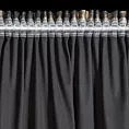 Zasłona czarno, złota zdobiona błyszczącym przecieranym wzorem z welwetu 140x270 cm taśma RENIA  Eurofirany