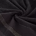 Ręcznik do rąk 30x50 cm bawełniany kolor czarny w pasy przetykany błyszczącą nicią 500 g/m2 APRIL Eurofirany
