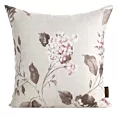 Poszewka na poduszkę 40x40 cm z satyny bawełnianej zdobiona nadrukiem kwiatów beżowa, jasnobrązowa SPRING 45 Eurofirany