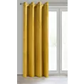 Zasłona musztardowa z matowego welwetu 140x250 cm przelotka MELANIE Eurofirany