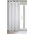 Zasłona naturalna z siateczki przetykana srebrną nicią 140x250 cm przelotka KENDAL Eurofirany
