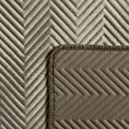 Narzuta welwetowa brązowa 200x220 cm pikowana w jodełkę metodą hot press SOFIA EUROFIRANY PREMIUM