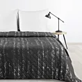 Narzuta grafitowo, srebrna 220x240 cm zdobiona przecieranym wzorem i pikowana metodą hot press BLINK 1 DESIGN 91 Eurofirany