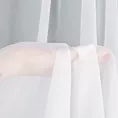 Firana biała z gładkiego woalu wycięta w lekki łuk zakończona satynową lamówką 400x145 cm taśma AGA Eurofirany
