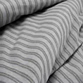 Pościel 160x200 cm z bawełny kolor stalowy, jasnoszary zdobiona pasami z błyszczącą nicią ETNO 1 Eurofirany
