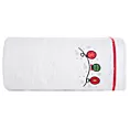 Ręcznik kąpielowy świąteczny 50x90 cm bawełniany kolor biały,czerwony zdobiona świątecznym haftem 450 g/m2 GERDA Eurofirany
