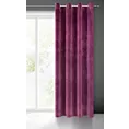 Zasłona ciemnofioletowa z ekskluzywnego matowego welwetu 140x250 cm przelotka RIA Diva Line Eurofirany
