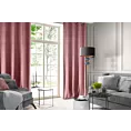 Zasłona ciemnoróżowa z tkaniny welwetowej 140x250 cm przelotka ROSA Design 91 Eurofirany