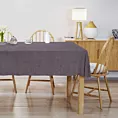 Obrus szyty DORA - HIT fioletowy z miękkiej tkaniny o welurowej strukturze