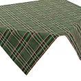 Obrus na stół ciemnozielony 85x85 cm gobelinowy LOOK świąteczny w kratę