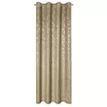 Zasłona beżowa z wytłaczanym wzorem, welwetowa 140x250 cm przelotka ARETA Eurofirany