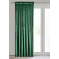 Zasłona ciemnozielona z gładkiego welwetu 140x300 cm taśma PIERRE Eurofirany
