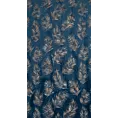 Zasłona granatowo, szampańska w złote liście palmy z welwetu 140x250 cm przelotka GLORIA 2 Eurofirany