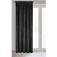 Zasłona czarna z ekskluzywnego matowego welwetu 140x270 cm taśma VILLA Eurofirany