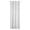 Firana biała z etaminy zdobiona puszystą aplikacją geometryczną 140x250cm przelotka FELICJA Eurofirany